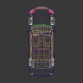 Silver Sedan Car With Modern Design Blue Accent Stripes And Silver Alloy Wheels