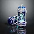 Blue And White Cylindrical Daily Use Electrical Appliances With LED Light And Transparent Design