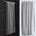 Bathroom Accessories Gray White Shower Curtain Modern Waterproof Bathroom Decor