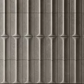 Modern Textured Wall Surface With Gray Geometric Tile Patterns And Vertical Design Elements 3d model