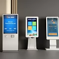Modern Self Service All in One Kiosks With Banking Payment Interface And User Friendly Applications 3d model