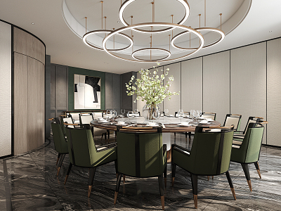 Modern Room Restaurant Room 3d model