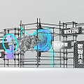 WCEXPO Ice and Snow World Exhibition with Scaffolding Structure and Ice Snow Queen