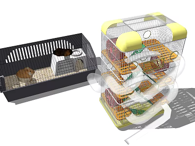 Modern Pet Cage Hamster House 3d model Modern Pet Cage Hamster House 3d model