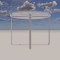 Contemporary Round Side Table With Clear Glass Top And Chrome Metal Frame Design