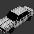 Classic White Four Door Sedan Featuring Vintage Front Design And Black Tires