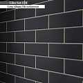 Dark Gray And Light Green Tiled Wall Design For Modern Interior Decor 3d model
