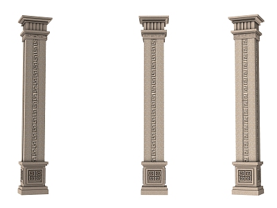 Roman column component European-style Chinese-style palindromic Roman column model