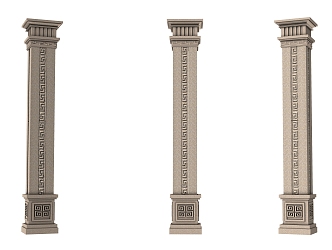 Roman column component European-style Chinese-style palindromic Roman column 3d model