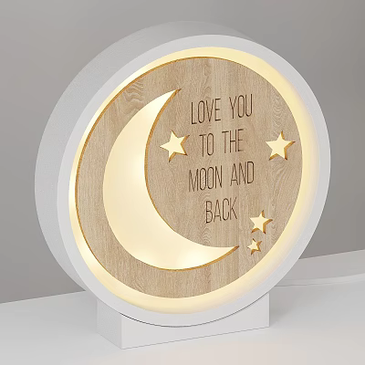 Modern Table Lamp Moon Children Table Lamp 3d model Modern Table Lamp Moon Children Table Lamp 3d model
