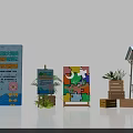 Interactive Area With Green Theme Puzzle Boards Plants And Educational Models