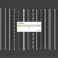 Various Decorative Chains And Linear Design Elements In White And Black