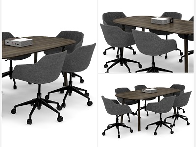 Modern Conference Table and Chair Conference Table and Chair Combination model