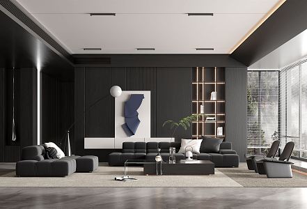 modern living room 3d model