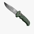 High Quality Hardware Tool Folding Knife With Green Textured Handle And Sharp Metal Blade