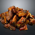 Delicious Oven Roasted Pork Ribs Golden Brown Tender Juicy with Savory Seasoning