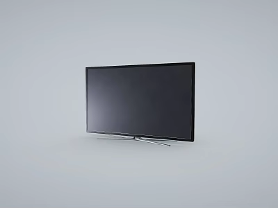 Contemporary Flat Screen Television With Black Frame And Sleek Silver Stand Design 3d model