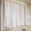 Curtain Window Screen Pleated Curtain 3d model