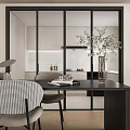 Modern Living Dining Room Interior With Grand Piano White Sofa And Floor To Ceiling Windows