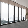 Office Curtain Wall Window Blinds Dream Curtain 3d model