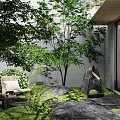 Courtyard landscape landscape landscaping courtyard garden landscape sketch 3d model