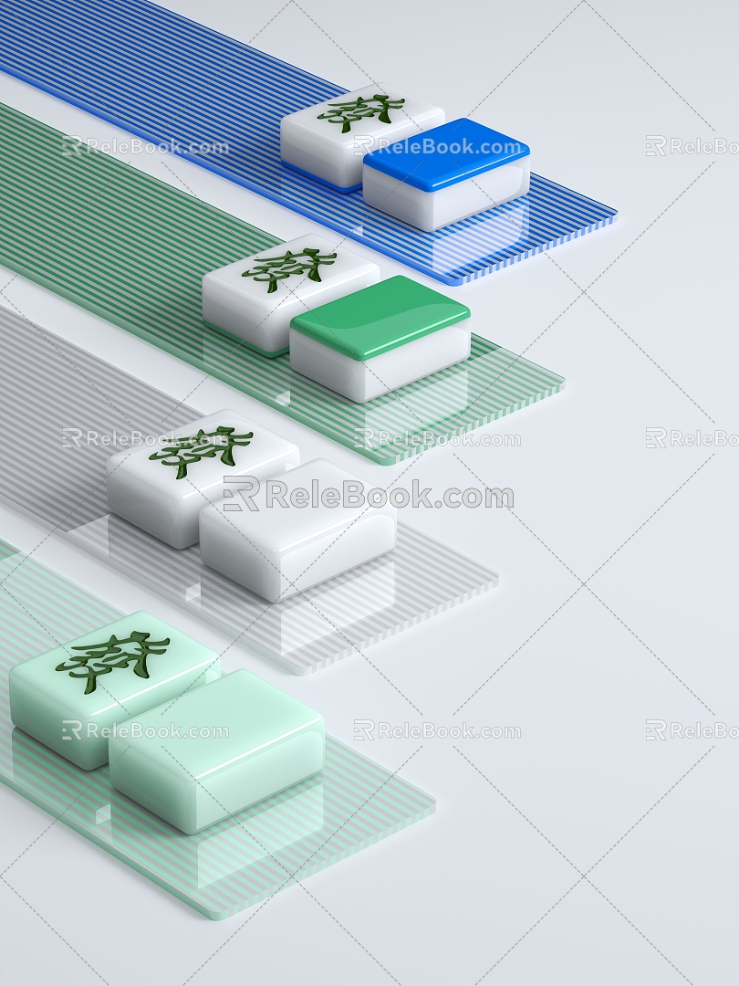 Mahjong 3d model