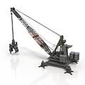 Industrial Construction Crane With Long Boom And Lifting Hook Device