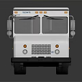 Modern bus minibus minibus minivan driverless bus 3d model