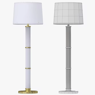 Ralph Lauren ALLEN Natural Brass Floor Lamp 3d model