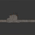Rustic Iron Weapon With Spoked Wheels And Metal Frame Mechanical Design