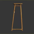 Simple Modern Wooden Bar Stool With High Legs And Square Seat Design