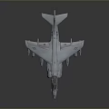 Detailed Military Jet Fighter Model With Gray Paint Weapon Mounts Cockpit And Landing Gear