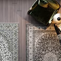 Green Velvet Armchair With Gold Accents Floor Lamp Floral Painting And Dark Green Wall