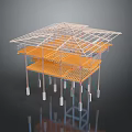 Iron frame large iron frame iron frame house factory industrial iron frame iron ladder rigid ladder work frame rigid scaffold 3d model