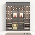 Modern Wine Cabinet Wine Cabinet Wall 3d model