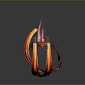 Dynamic Armored Character And Tiger With Red Black Flowing Energy Streaks