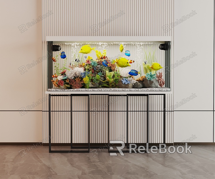 Modern Fish Tank Glass Fish Tank Aquarium Display Cabinet Side Cabinet model