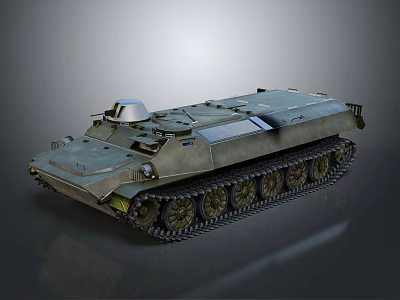 Military Armored Tracked Vehicle with Turret and Reinforced Hull for Tactical Operations 3d model