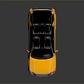 Yellow Taxi SUV Exterior Design With Black Windows And Roof Rack