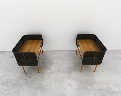 Modern Luxury Chaise Lounge With Wooden Legs And Leather Upholstery In Living Room Interior Design 3d model