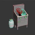 Commercial Kitchen Equipment Stainless Steel Deep Fryer And Gas Cylinder For Commercial Use