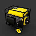 Yellow ACTIVA Portable Generator With Black Frame And Heavy Duty Wheels
