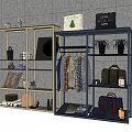 Modern Clothes Racks With Hanging Apparel Bags Shoes And Storage Shelves