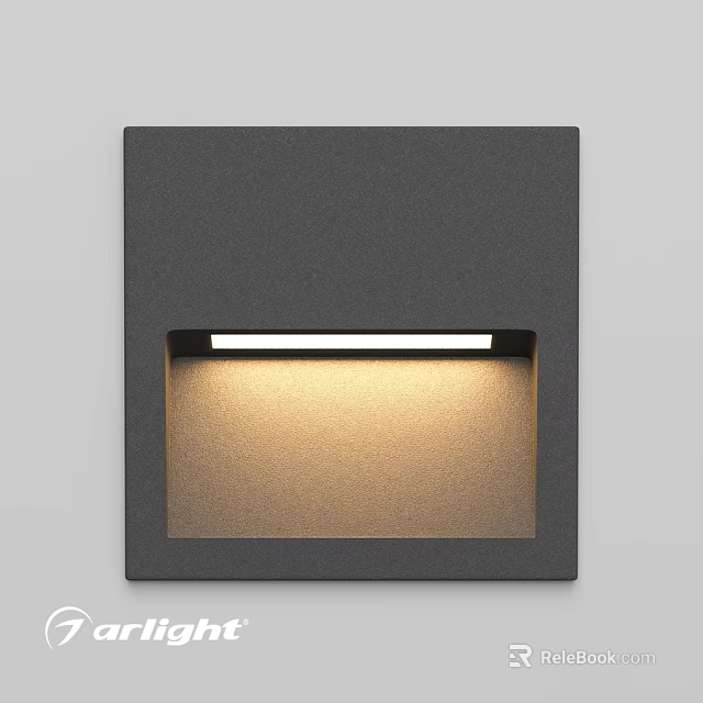 Modern Black Square Outdoor Wall Light With Warm Illumination For Exterior Spaces 3d model 