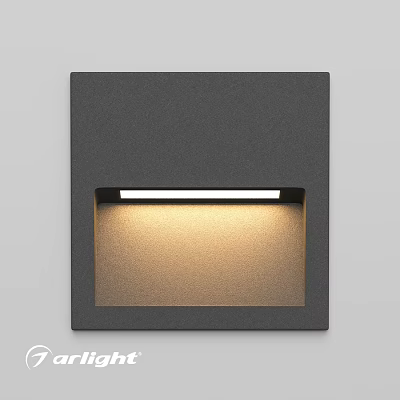 Modern Black Square Outdoor Wall Light With Warm Illumination For Exterior Spaces 3d model