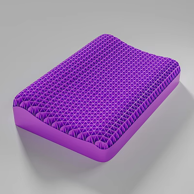Purple Mattress With Grid Pattern Textured Surface For Comfortable Sleep 3d model