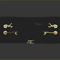Stylish Black YSL Handbag With Gold Chain Strap And White Logo Design