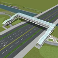 Modern Bridge Overpass 3d model