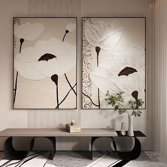 modern abstract painting abstract decorative painting 3d model