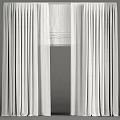 Elegant White Layered Curtains With Sheer Panels For Modern Home Decor